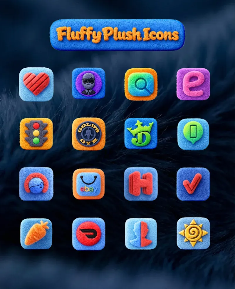Fluffy 3D Plush Icons screenshot 5