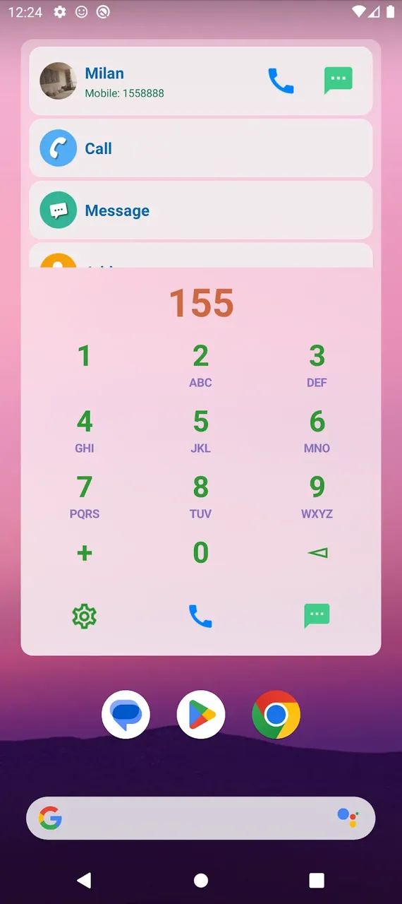 Dialer Widget screenshot 3