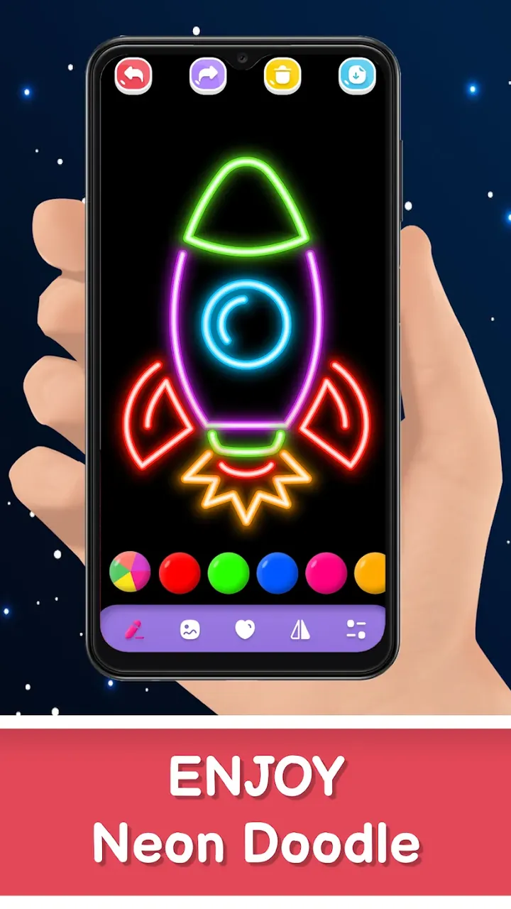 Magic Doodle Art - Neon Glow (Neon Doodle) screenshot 2
