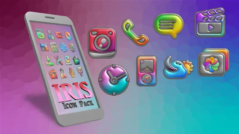 Iris Light Flat 3D Icon Pack screenshot 2
