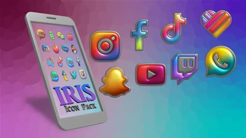 Iris Light Flat 3D Icon Pack screenshot 4