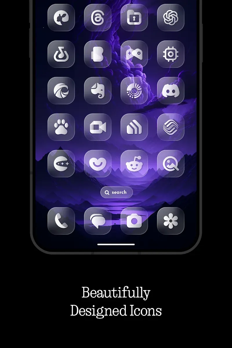 Glass Icons (Nothingness) screenshot 3