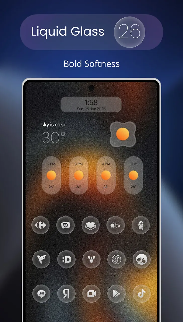 Liquid Glass 26 Round Icons screenshot 6