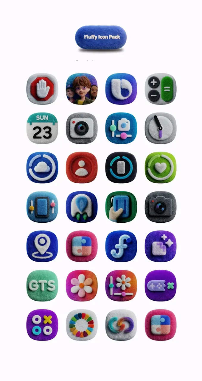 One UI Fluffy Icon Pack preview 4