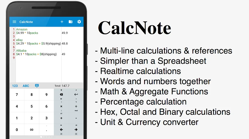 CalcNote Pro screenshot 2