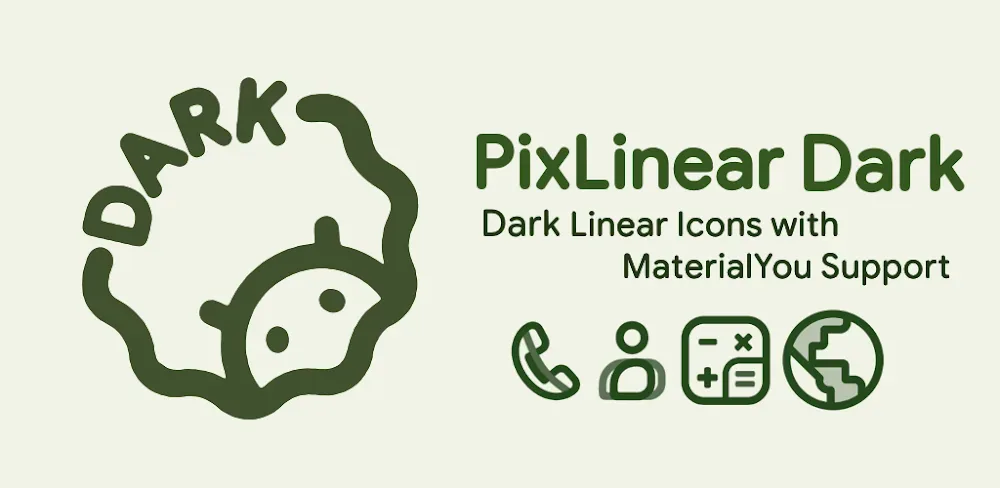 PixLinear Dark Icon Pack screenshot 1