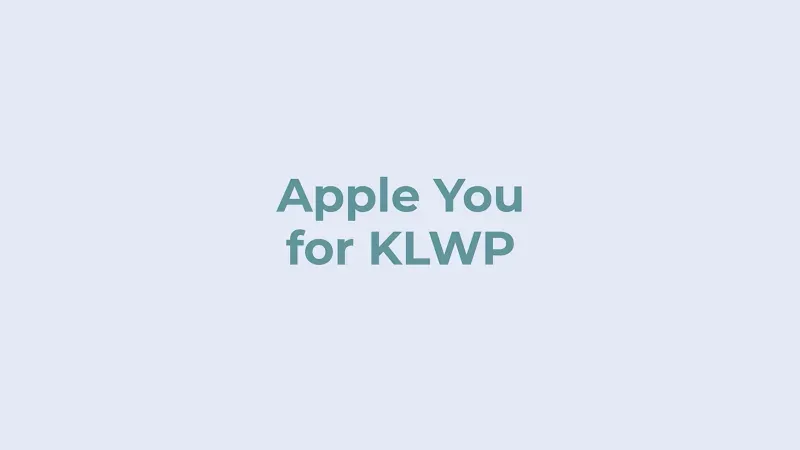 Apple You for KLWP screenshot 2