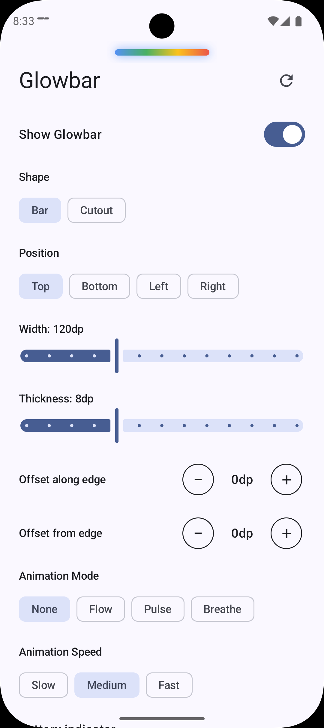 Glowbar screenshot 2