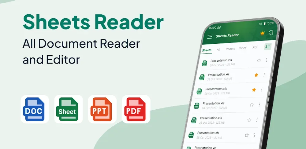 Sheets Reader screenshot 1