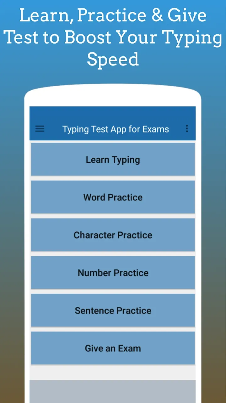 Typing Test App for Exams screenshot 2