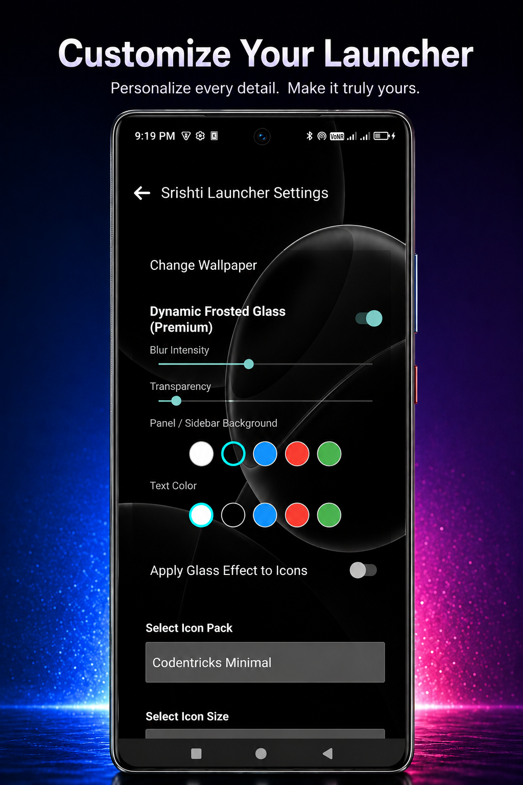 Minimal Launcher : Srishti Pro screenshot 4