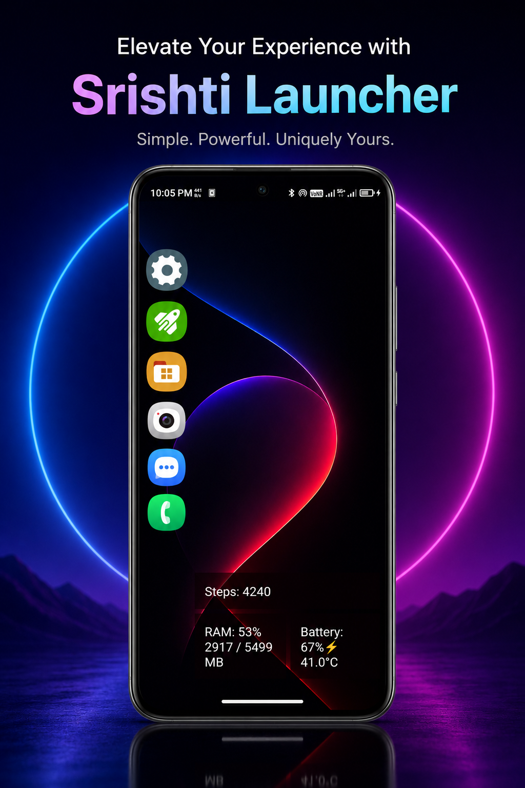 Minimal Launcher : Srishti Pro screenshot 1