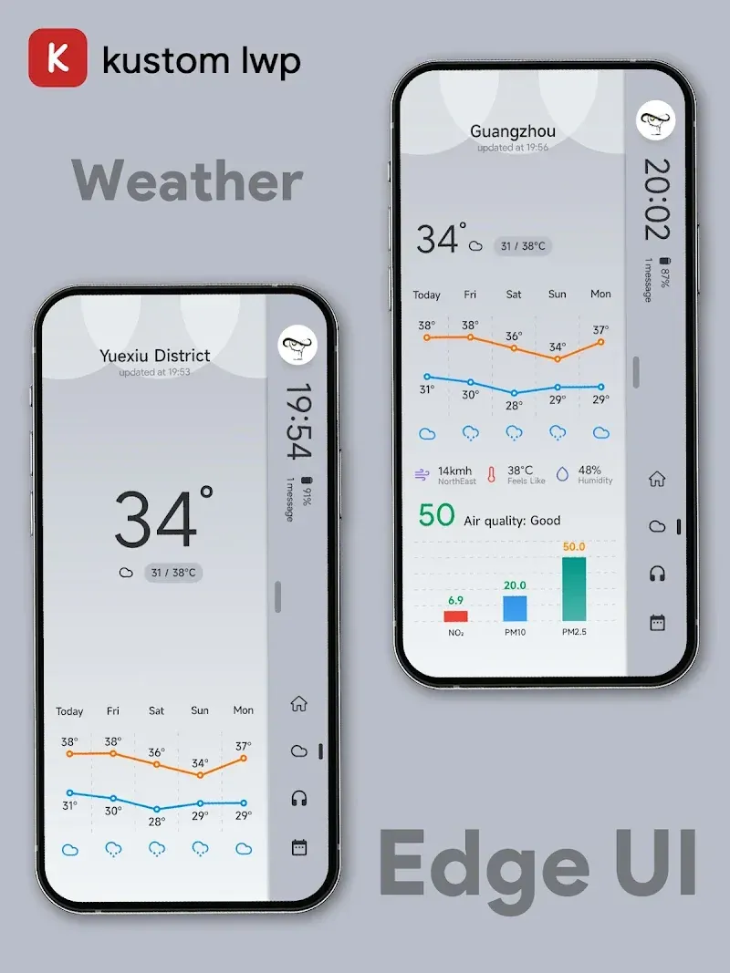 EdgeUI For KLWP screenshot 4
