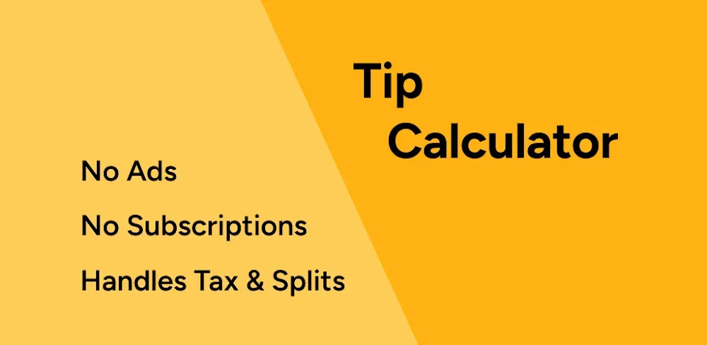 Tip Calculator, Clean and Simple screenshot 1