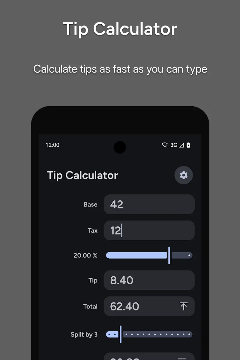 Tip Calculator, Clean and Simple screenshot 2