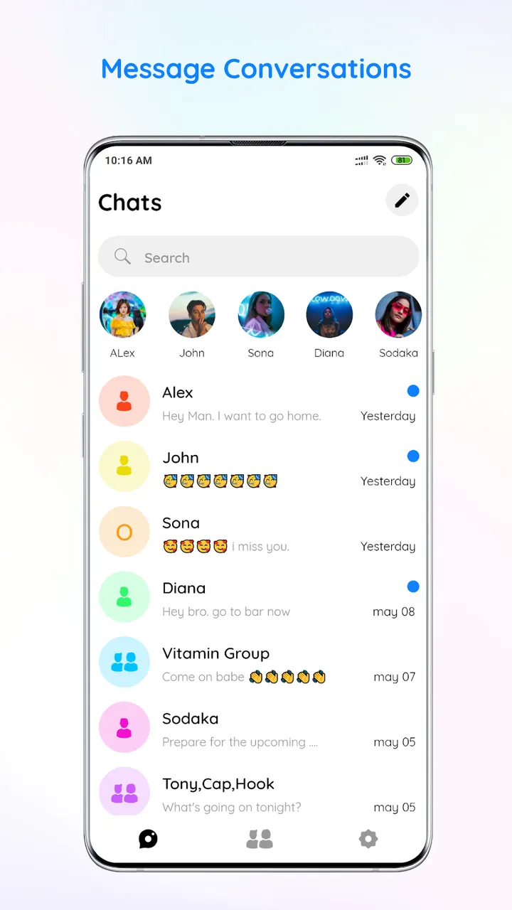Messenger Theme screenshot 2