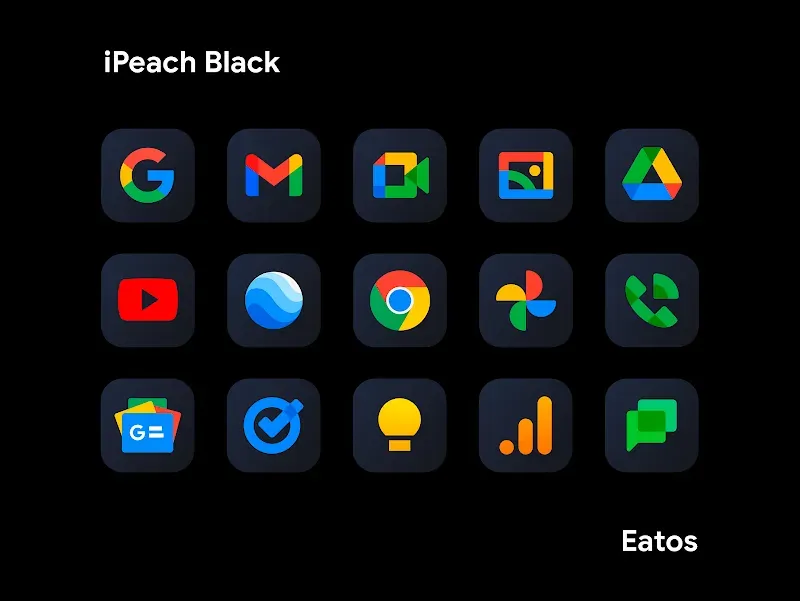 iPeach Black - Icon Pack screenshot 3