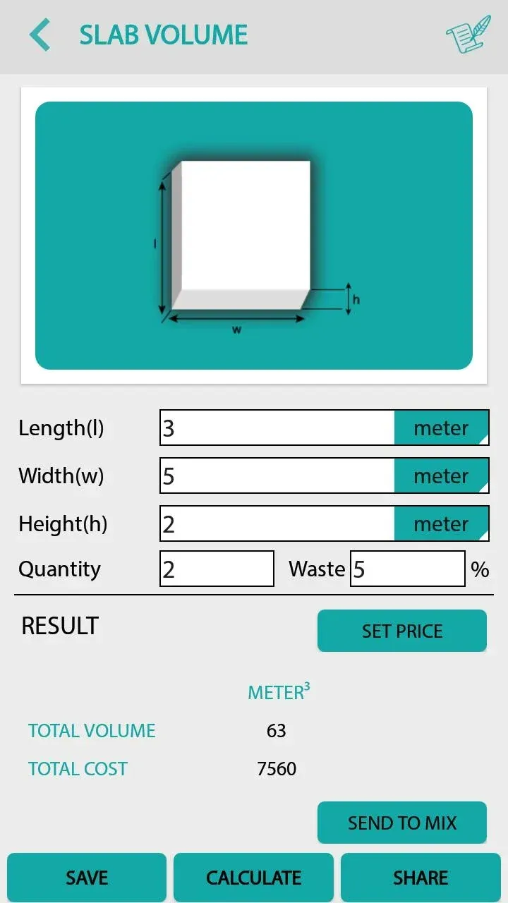Civil: Concrete Calculator screenshot 5