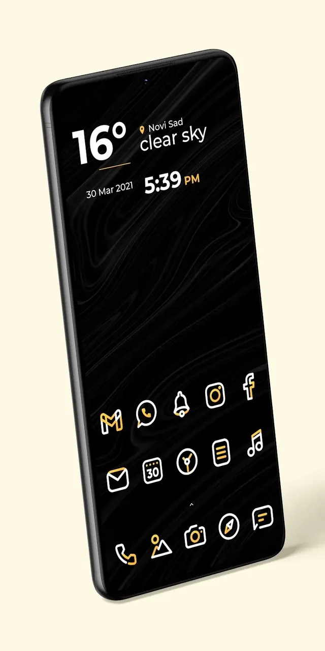 Aline Yellow: linear icon pack screenshot 4