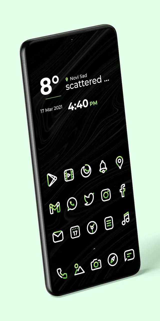 Aline Green: linear icon pack screenshot 4