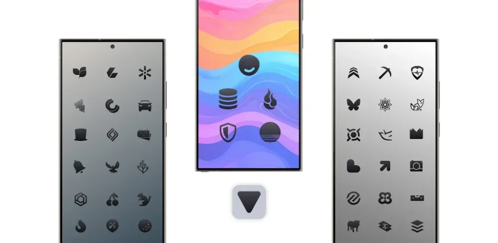 Dark Shapeless Icon Pack screenshot 1