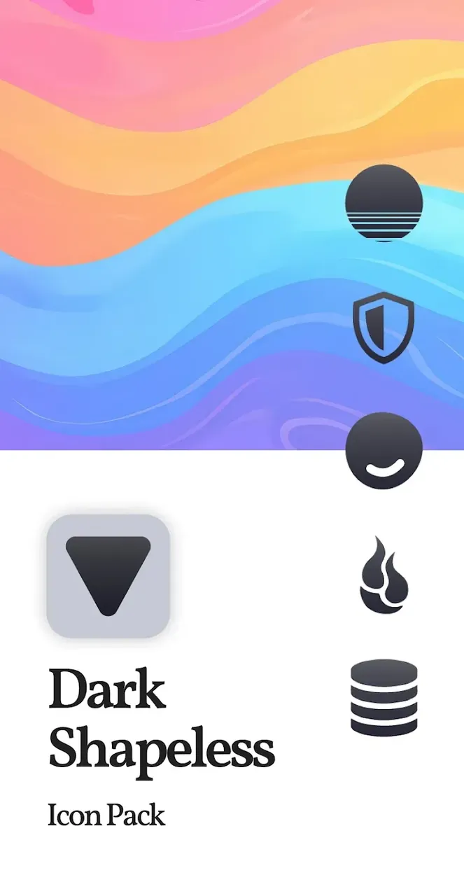Dark Shapeless Icon Pack screenshot 6