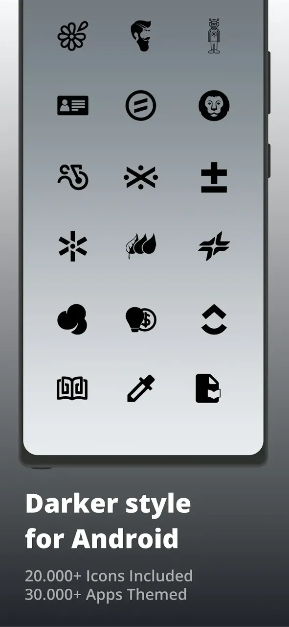 Dark Side Black Icon Pack – Screenshot 3