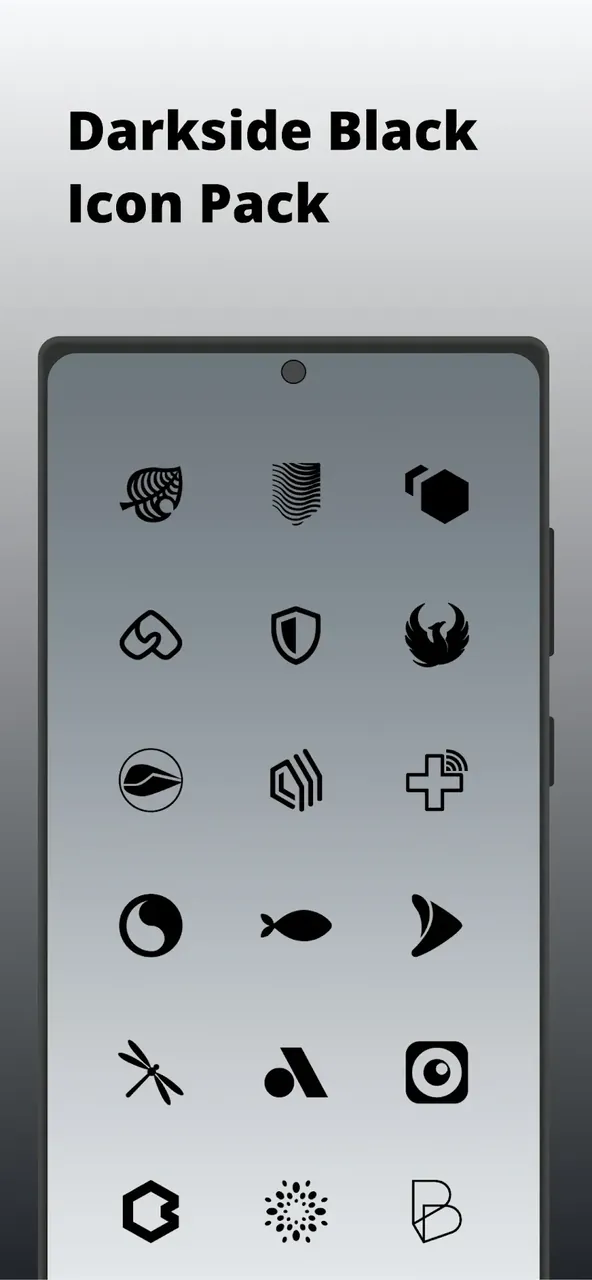 Dark Side Black Icon Pack – Screenshot 2
