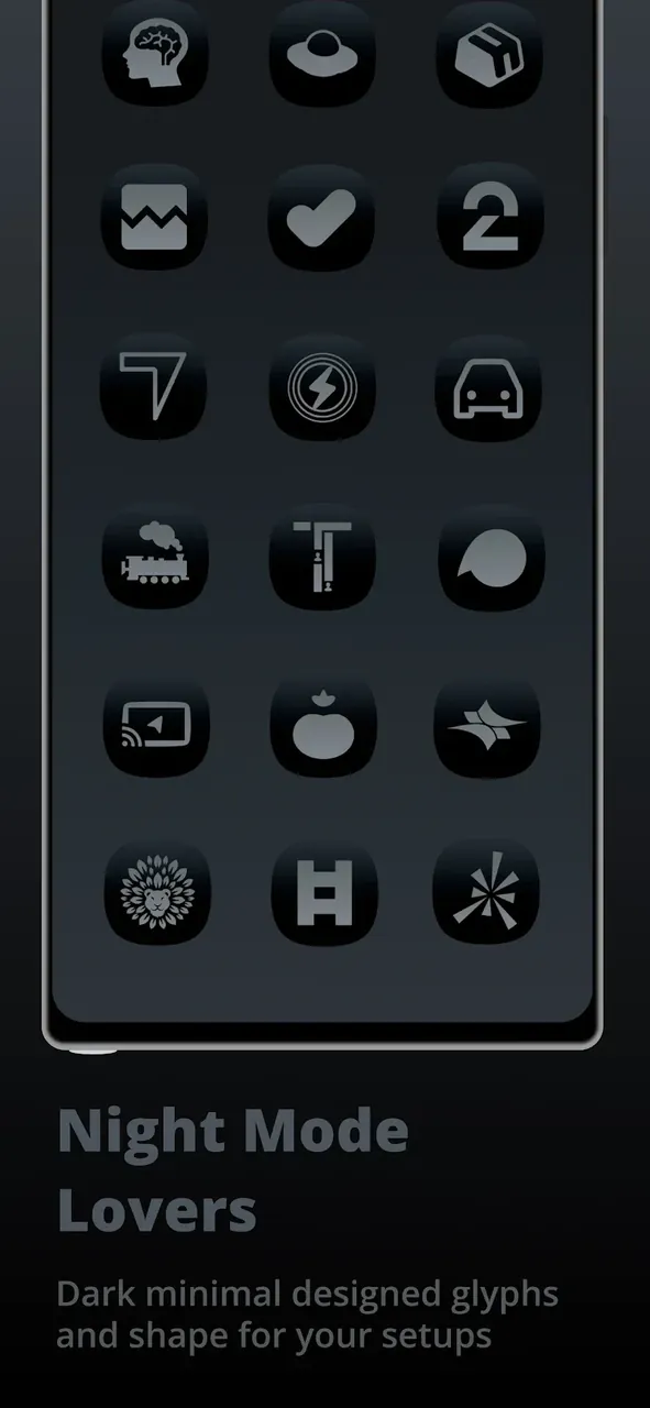 Midnight Dark - Icon Pack screenshot 5
