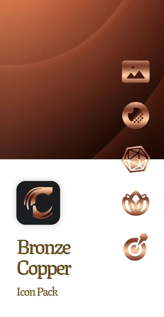 Bronze Copper Icon Pack screenshot 6