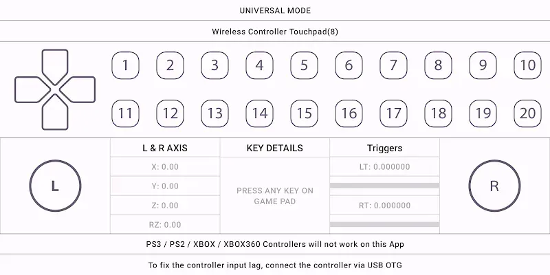 GamePad Tester Lite screenshot 4