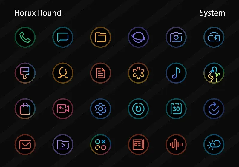 Horux - Icon Pack (Round) screenshot 3