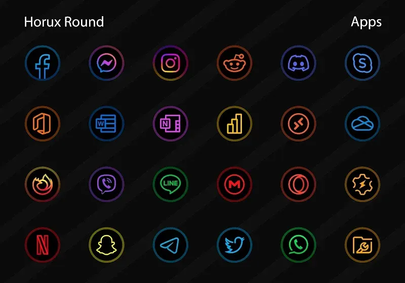 Horux - Icon Pack (Round) screenshot 5