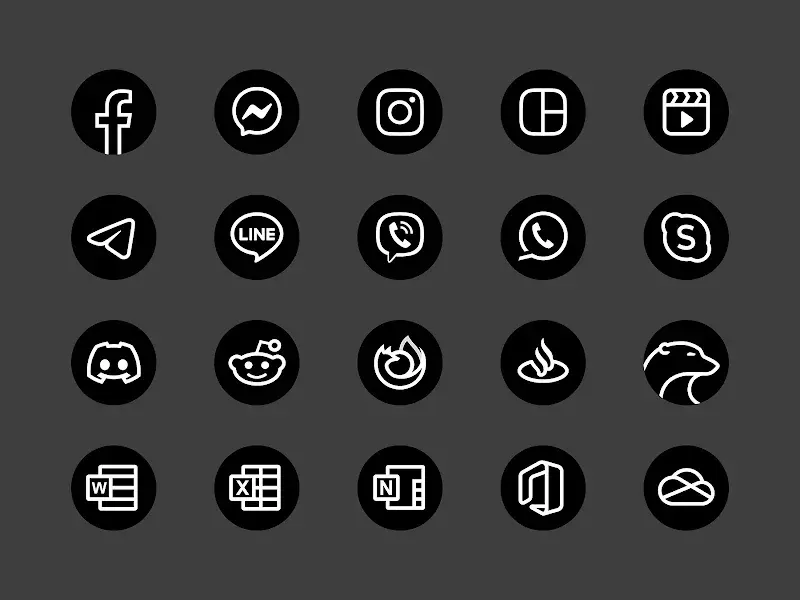 Blaux - Icon Pack (Round) screenshot 4