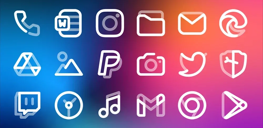 Aline White: Linear Icon Pack screenshot 1