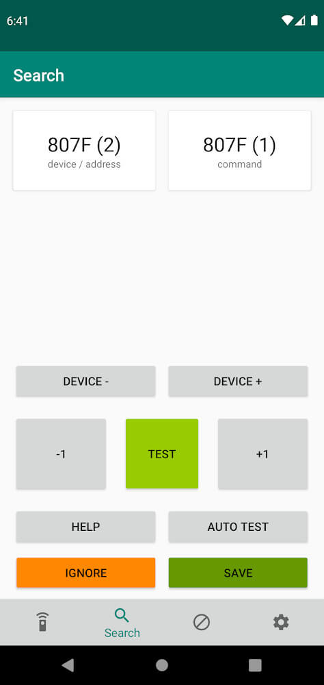 IR Code Finder NEC Protocol screenshot 2