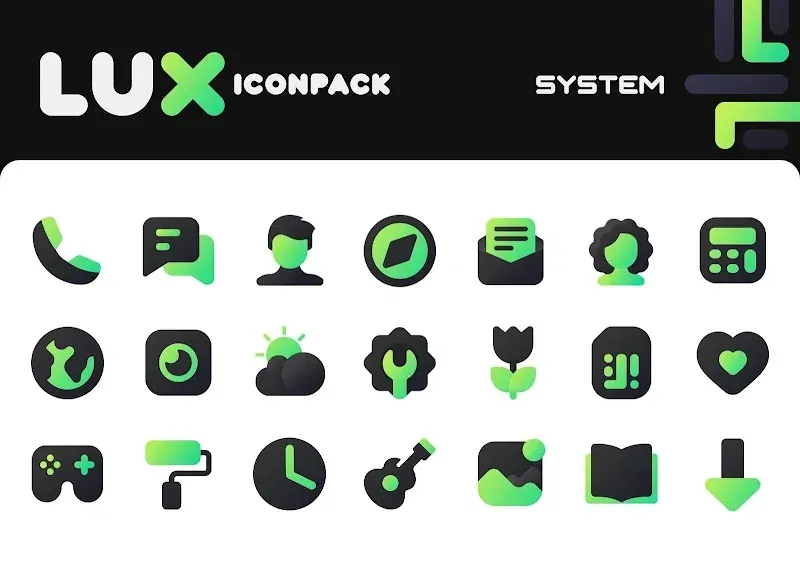 Green Icon Pack: LuX screenshot 3