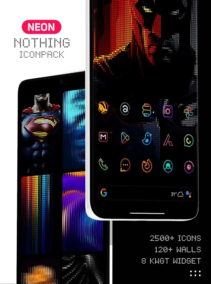 Neon: Dots Iconpack screenshot 2