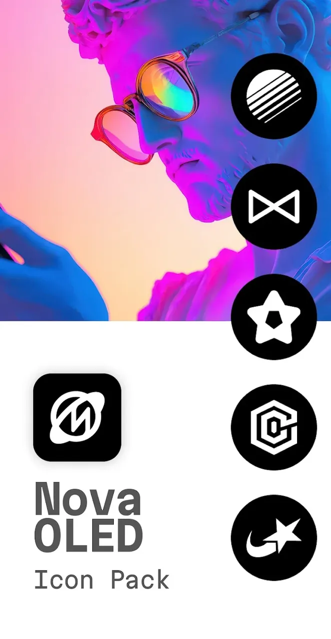 Nova OLED Icon Pack screenshot 2