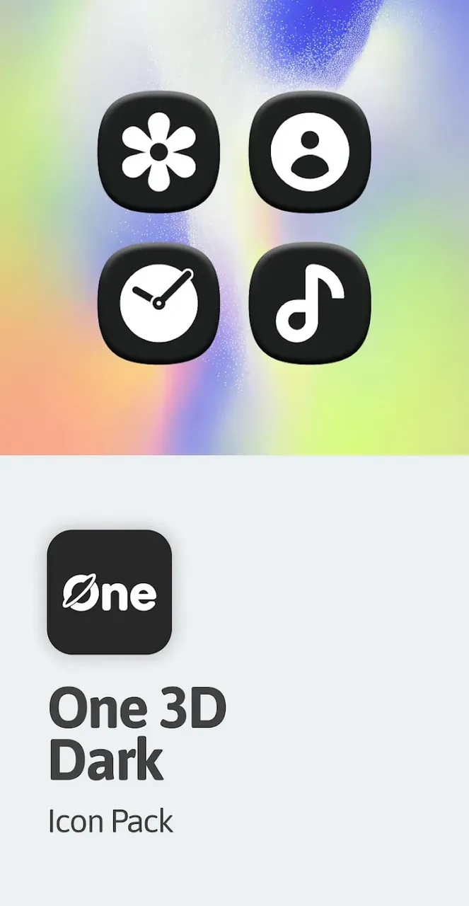 One 3D Dark Icon Pack screenshot 2