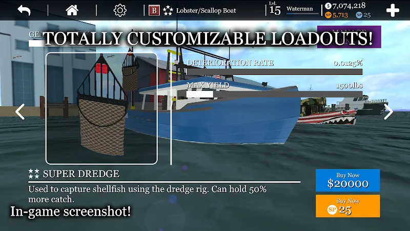 uCaptain: Boat Fishing Game 3D screenshot 6