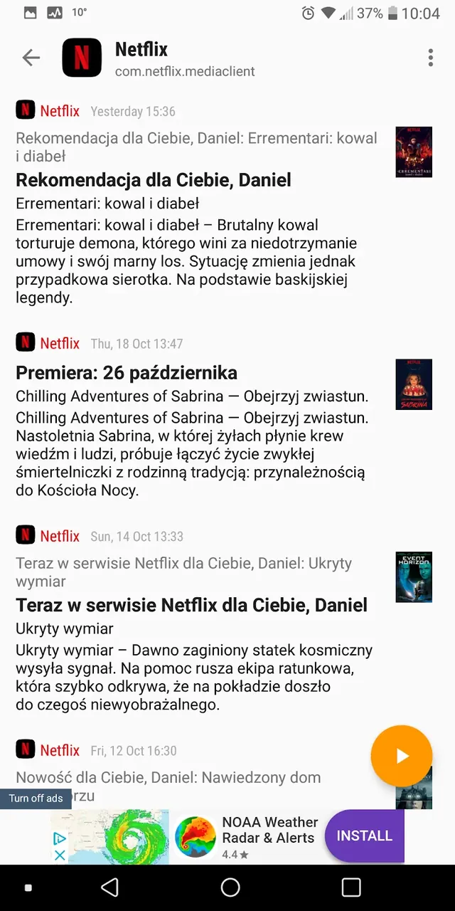 Notifications archive screenshot 3
