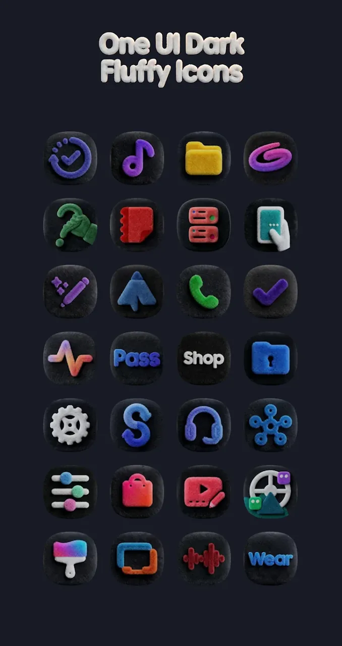 OneUi Dark Fluffy Icons screenshot 5