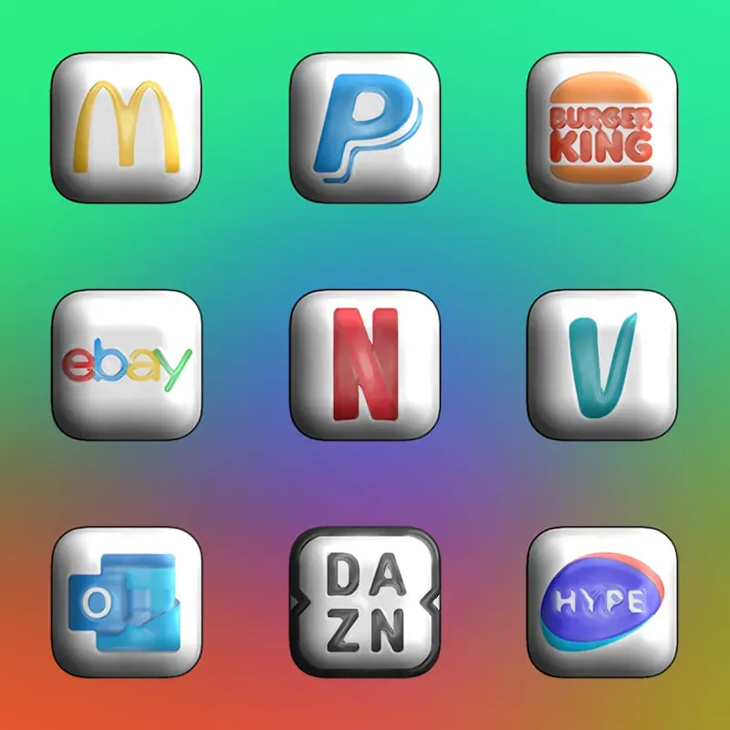 Glossy 3D - Icon Pack screenshot 5