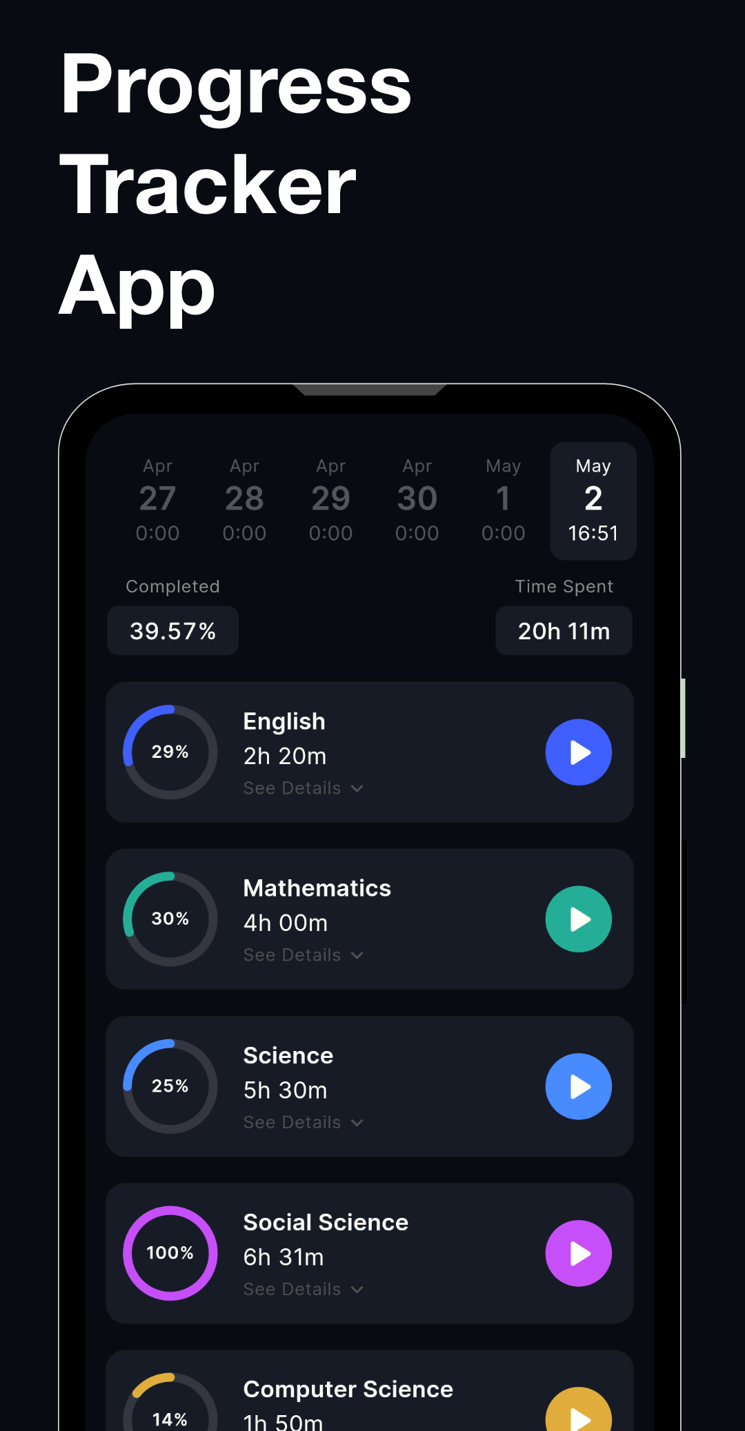 TrackIt: Study Tracker & Timer screenshot 3
