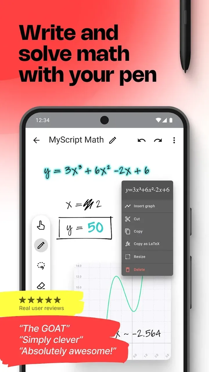 MyScript Math: Solve & Plot screenshot 2