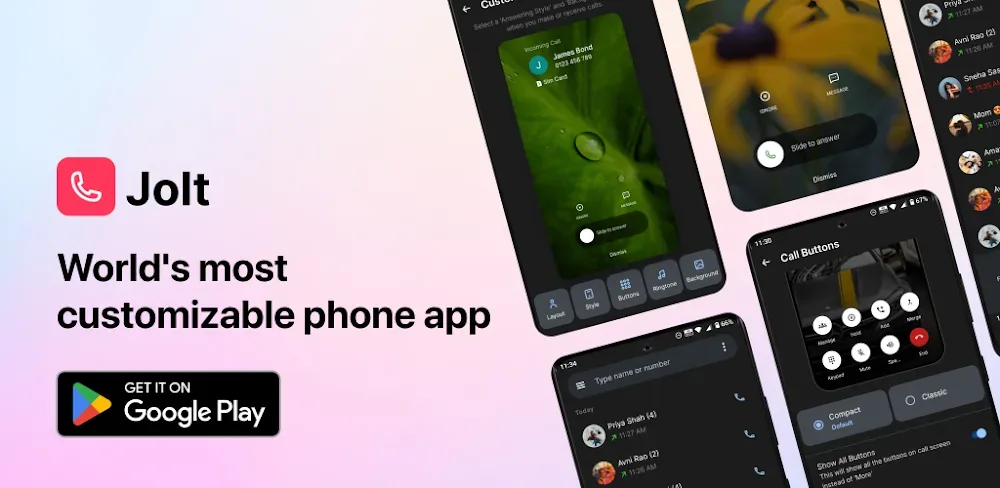 Jolt Call Background & Screen screenshot 1