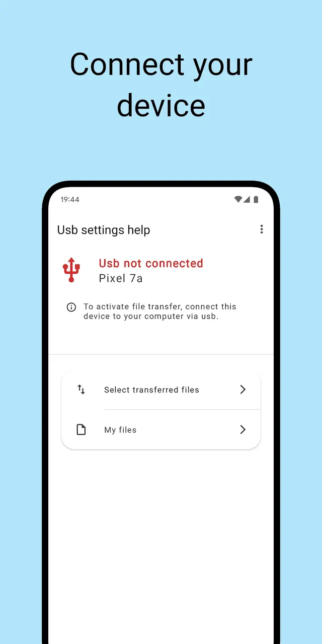 USB settings help screenshot 2