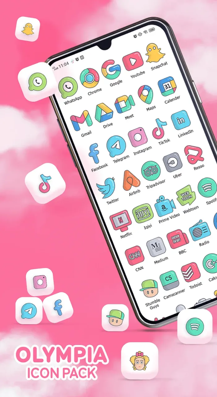 Olympia - Cartoon Icons Pack screenshot 2