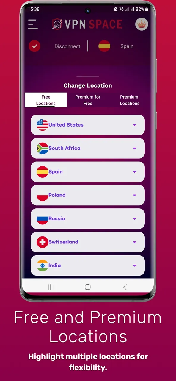 VPN Space - Secure VPN Proxy screenshot 3